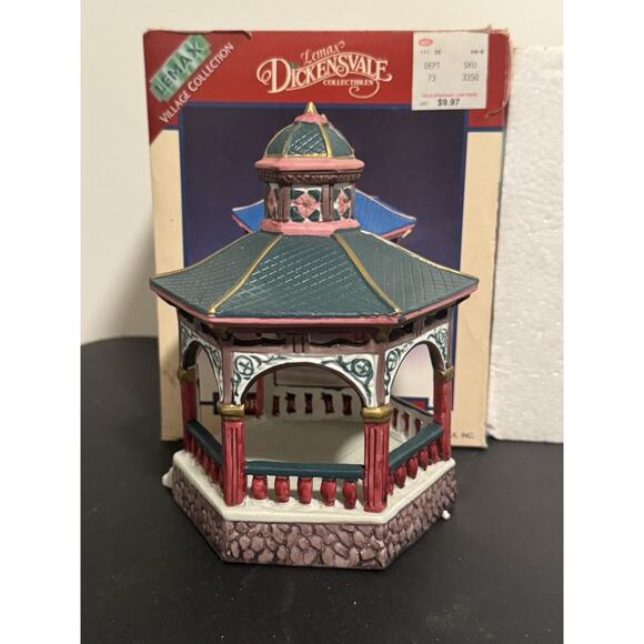Lemax Village Collection Porcelain Gazebo Decoration 1993 - Picture 1 of 9
